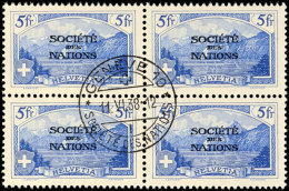 Freimarke 5 Fr Mim Pracht-Viererblock, Stempel Vom 11.6.38, Mi. 260.-, Katalog: 14 OPostal Stamp 5 Fr Mim... - Sonstige & Ohne Zuordnung