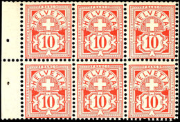 Ziffer 10 C. Als Tadellos Postfrisches MH-Blatt Mit Rand, Mi. 240,--, Katalog: HBl. 4 **Numeral 10 C. Being An... - Zusammendrucke