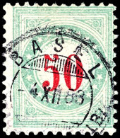 5-500 C. Mit Rahmen In Der Guten Blaugrünen Farbe Komplett, Tadellos Und Sauber Gestempelt, Kabinett, Seltene... - Postage Due