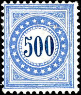 500 C. Blau, Weißes Papier, Ungebraucht, Mi. 500,-, Katalog: 9IIN *500 C. Blue, White Paper, Unused,... - Postage Due