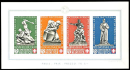 Blockausgabe "Pro Patria 1940 - Denkmäler", Tadellos Postfrisch, Mi. 450.-, Katalog: Bl.5 **Souvenir Sheet... - Sonstige & Ohne Zuordnung