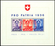 Blockausgabe "Pro Patria", Tadellos Gestempelt, Mi. 260.-, Katalog: Bl.2 OSouvenir Sheet "Pro Patria", Neat... - Other & Unclassified