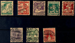 5 Bis 10 C. Pro Juventute 1915/16 Und 1917, 8 Werte Kpl. Gestempelt, Mi. 380,-, Katalog: 128/35 O5 Till 10 C.... - Other & Unclassified