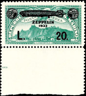 3 L. Auf 50 C. B Is 20 L. Auf 3 L. "Flugpostmarken Für Die Italienfahrt Des Luftschiffes Graf Zeppelin",... - Other & Unclassified