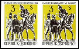 1963, 3 Schilling "100 Jahrestag Der 1. Internationalen Postkonferenz, Paris", Abart "ungezähnt", Waggerechtes... - Other & Unclassified