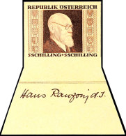 1 Schilling Bis 3 Schilling "Karl Renner" Auf Gelbem Japan-Papier, Geschnitten, Kompletter Satz Vom Unterrand Mit... - Sonstige & Ohne Zuordnung