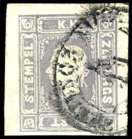 1858, 1,05 Kr. Zeitungsmarke, Grauviolett, Vollrandig Geschnitten, Klar Gestempelt, Fotobefund Dr. Ferchenbauer,... - Other & Unclassified