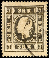 1858, 3 Kr. Franz Josef, Bestens Gezähnt, Zentriert Und Sauber Gestempelt, Kabinettstück, Mi. 300,-,... - Other & Unclassified