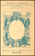 1894, 2 Kr. Ganzsachenkarte Mit Rückseitigem Bildzudruck Zur "Internationalen Ausstellung Für... - Other & Unclassified