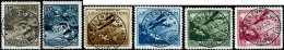 15 Rp. Bis 1 Fr. Flugpostausgabe Von 1930, Kompletter Satz Je Sauber Zentrisch Gestempelt Triesenberg 14.VII.33,... - Sonstige & Ohne Zuordnung