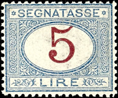 1874, 5 Lire Tadellos Postfrisch, Der Michelwert Von 400,-- Gilt Für Falz! Sassonne = 750,--, Katalog: 13... - Ohne Zuordnung