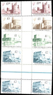 Freimarken "Burgen" Als Herzstück-Viererblocks, Mi. 200,-- ++, Katalog: 117477 HZ **Postal Stamps "castle"... - Sonstige & Ohne Zuordnung