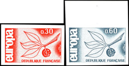 1965, 0,25 Und 0,50 Fr. Europamarken, Abart "ungezähnt", Tadellos Postfrisch, Maury 165.-, Katalog: 1521/22U... - Other & Unclassified