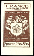 1944, 1,50 Fr + 3,50 Fr. "Tag Der Briefmarke", Abart "ungezähnt", Tadellos Postfrisch, Maury 70.-, Katalog:... - Sonstige & Ohne Zuordnung