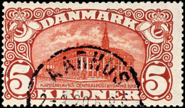 5 Kr. Hauptpost, Plattenfehler. "Farbstrich Unter Zweitem A Von Danmark", Feld 41, Gestempelt, Katalog: 81Pf O5... - Other & Unclassified