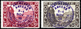 1928, 5 C. Bis 10 F. "Oval-Serie" Mit Handstempel-Überdruck "Antwerpen Anvers 3-4. Nov 28", Tadellos... - Sonstige & Ohne Zuordnung