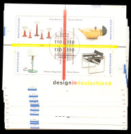 4x 110 Pfg Block-Ausgabe 1998 "Design In Deutschland", 40 Stück Mit ESST "BERLIN", Mi. 320.-, Katalog:... - Sonstige & Ohne Zuordnung