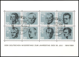 1964, Widerstandskämpfer-Block Mit Berliner ESSt., Tadellos Mit Originalgummi, Mi. 170,--, Katalog: Bl. 3... - Sonstige & Ohne Zuordnung