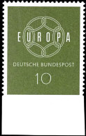 10 Pfg Europa 1959, Abart "unten Ungezähnt", Unterrandstück, Tadellos Postfrisch, Fotoattest H.-D.... - Other & Unclassified