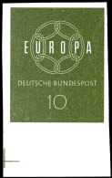 10 Pfg Europa 1959, Abart "ungezähnt", Unterrandstück, Postfrisch Mit Kl. Haftstelle, Signiert Dr.... - Other & Unclassified