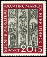Marienkirche 20+5 Pf. Mit Plattenfehler "Sprung Im Fresko", Ungebraucht, Mi. Für Postfr. = 650,--, Katalog:... - Sonstige & Ohne Zuordnung