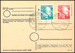 1949, 1. Dt. Bundestag Auf Karte Mit Bonner ESSt., Tadellos, Mi. 150,--, Katalog: 111/12 FDC1949, 1. German... - Sonstige & Ohne Zuordnung