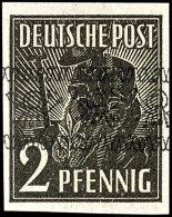 2 Pfg Bandaufdruck Ungezähnt, Tadellos Postfrisch, Tiefst Gepr. Schlegel BPP, Mi. 200.-, Katalog: 36IU **2... - Sonstige & Ohne Zuordnung