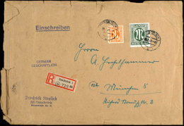 1 RM AM-Post Mit 8 Pf. Portorichtig Auf Großformatigem R-Brief Der 2. Gewichtsstufe Von OSNABRÜCK 3.6.46... - Sonstige & Ohne Zuordnung