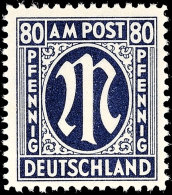 80 Pfennig AM-Post, B-Zähnung, Tadellos Postfrisch, Fotobefund Hettler BPP: "echt Und Einwandfrei", Mi. 200.-... - Sonstige & Ohne Zuordnung