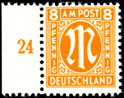 8 Pfennig AM-Post, Deutscher Druck, Feld 71 Aus Bogentype 4, C-Zähnung, Tadellos Postfrisch, Fotobefund Dr.... - Sonstige & Ohne Zuordnung