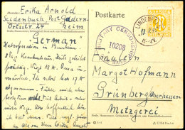 6 Pfg. Amerik. Druck Mit Notstempel "LINDENFELS" (mit Hds. Datum "13.8.45") Als Portogerechte Frankatur Auf... - Sonstige & Ohne Zuordnung