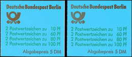 1989, Sehenswürdigkeiten, Das Letzte Heftchen Sowie Das Heftchenblatt Mit Berliner Stempel Kabinett, Mi.... - Other & Unclassified