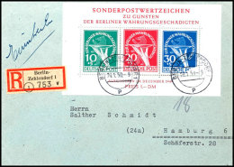 Blockausgabe "Für Berliner Währungsgeschädigte 1949", Abart "auf Der 30 Pfg Marke Teilweiser... - Sonstige & Ohne Zuordnung