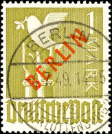 1949, 1 M. Rotaufdruck In Ausnahmeerhaltung (glasklarer Stpl. BERLIN-CHARLOTTENBURG 2, Originalgummi Mit Geringem... - Sonstige & Ohne Zuordnung