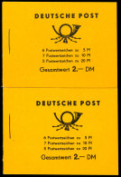 2mal Markenheftchen Mi. 1b1, Originalgeklammert, Deckel Ungefaltet, Postfrisch, Mi. 400.-, Katalog: MH1b1 **Two... - Sonstige & Ohne Zuordnung