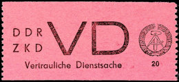 20 Pf. Vertrauliche Dienstsache Postfrisch, Linke Zähnung Minimal Korrigiert, Gepr. Paul BPP, Mi. 2800,--,... - Sonstige & Ohne Zuordnung