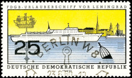 25 Pfg "Urlauberschiff Vor Leningrad", Abart "Druck Auf Der Nicht Gestrichenen Papierseite Und Wasserzeichen DDR... - Sonstige & Ohne Zuordnung