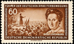 60 Pfg Rosa Luxemburg, Wz. 2XI, Tadellos Ungebraucht, Gepr. Schönherr BPP, Mi. Für ** 350.-, Katalog:... - Sonstige & Ohne Zuordnung