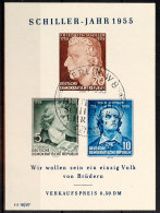 Schiller-Block, Besseres Wz. 2 XII, Plattenfehler IV, Tadellos Mit Originalgummi Und Sonderstempel Von "BERLIN",... - Sonstige & Ohne Zuordnung