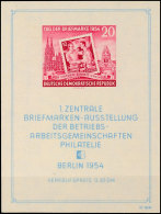 Blockausgabe "Briefmarkenausstellung" Mit Plattenfehler III (Punkt über Rechtem Oberen... - Sonstige & Ohne Zuordnung