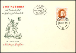 48 Pfg Schubert Auf Schmuck-FDC Von BERLIN 13.11.53, Tadellos, Mi. 160,-, Katalog: 404FDC BF48 Pfg Schubert On... - Sonstige & Ohne Zuordnung