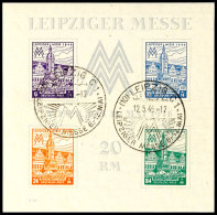 Messeblockpaar Tadellos Gestempelt Mit Messe-Sonderstempel "(10) LEIPZIG C 1 - 12.5.46. - 12", Fotoattest... - Other & Unclassified