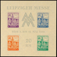 Messe-Block, Wz. Stufen Steil Fallend, übliche Kalanderbüge, Tadellos Postfrisch, Mi. 500,-, Katalog:... - Other & Unclassified