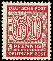 60 Pf. Schwärzlichbraunkarmin, Tadellos Postfrisch, Gepr. Ströh BPP, Mi. 500.-, Katalog: 137Ywb **60... - Sonstige & Ohne Zuordnung