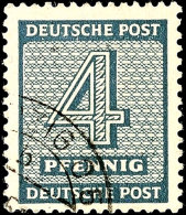 4 Pfg Ziffern, Wz. X, B-Farbe, Tadellos Gestempelt, Gepr. Jasch BPP, Mi. 350.-, Katalog: 127Xwb O4 Pfg... - Sonstige & Ohne Zuordnung