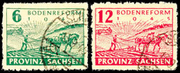 6 Und 12 Pf Bodenreform Tadellos Gestempelt Mit Postmeistertrennung D Des Postamtes Schwanebeck Und Entwertung Von... - Other & Unclassified
