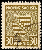 30 Pf. Bräunlicholiv, Gestempelt, Gepr. Ströh BPP, Mi. 250.-, Katalog: 83Xb O30 Pf. Brownish Olive,... - Sonstige & Ohne Zuordnung