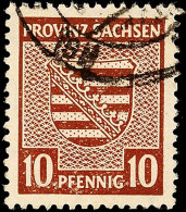 10 Pf. Siena, Gestempelt, Gepr. Ströh BPP, Mi. 200.-, Katalog: 78Yb O10 Pf. Sienna, Used, Expertized... - Other & Unclassified