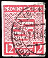 12 Pfg Rosarot Mit Seltenem Plattenfehler II, Gestempelt, Mi. 500.-, Katalog: 71II O12 Pfg Rose Red With Scarce... - Sonstige & Ohne Zuordnung