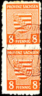 8 Pf. Gelblichrot, Senkr. Paar Mit Durchstich Von Görzke, Gestempelt Kurzbefund Ströh BPP, Mi. 800.-... - Sonstige & Ohne Zuordnung
